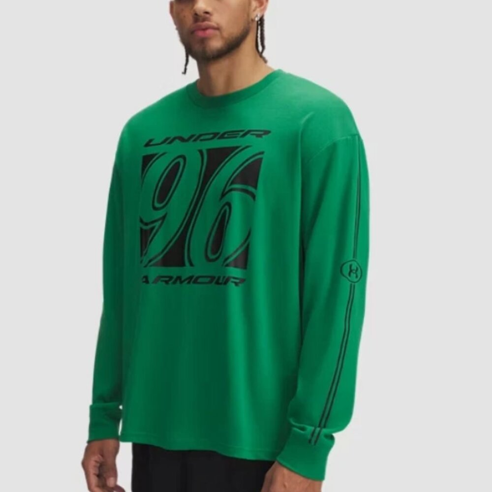Under Armour Men's T shirt 3XL Heavyweight Winner Circle Long Sleeve Green NWT